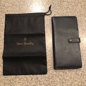 Vera Bradley Black Leather Wallet